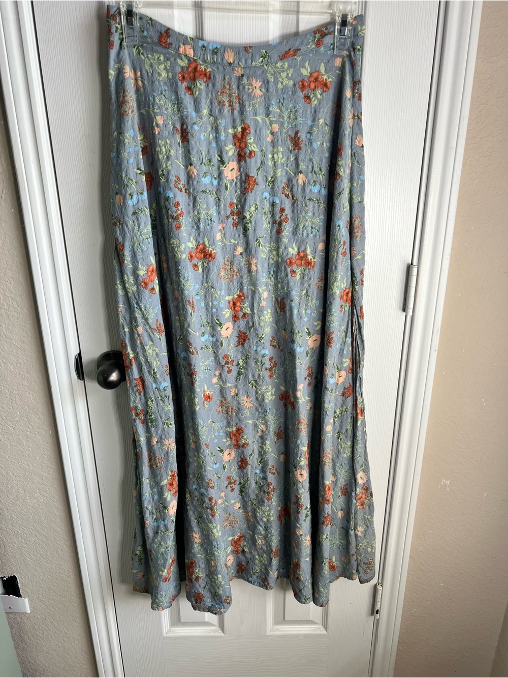 NATURAL LIFE Blue Floral Maxi Skirt